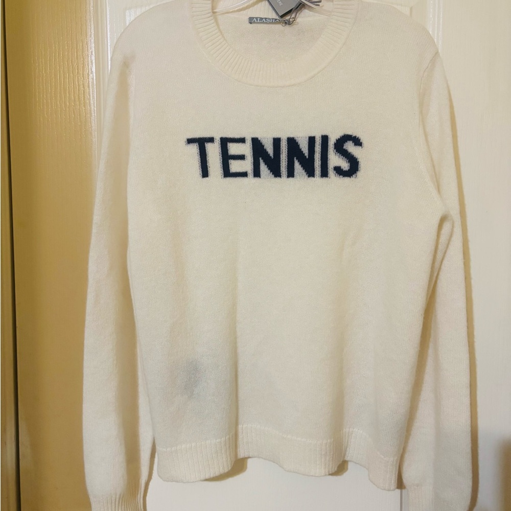Alaskan Cashmere Crew Neck Tennis Sweater